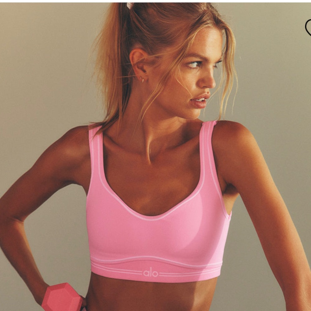 Airbrush Heart Throb Bra - Sweet Pink/White